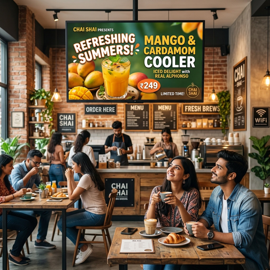 Café / Restaurant Digital Screen by AKS Publicity