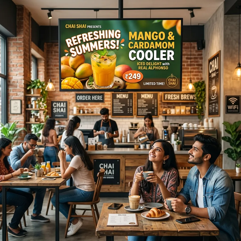 Café / Restaurant Digital Screen by AKS Publicity
