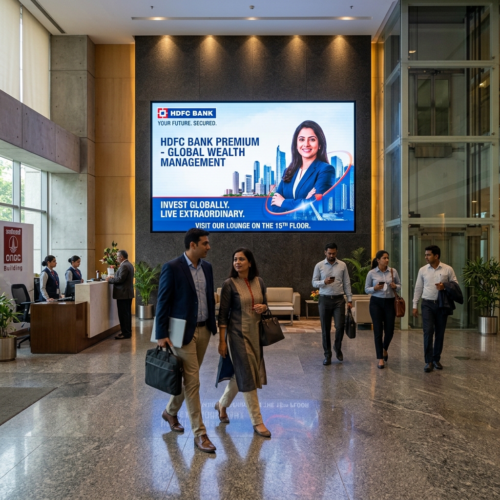 Commercial Office Digital Screen by AKS Publicity