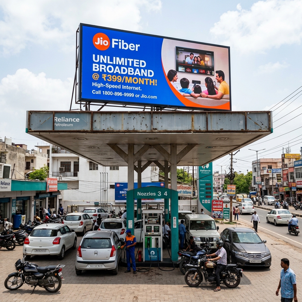 Petrol Pump Hoarding by AKS Publicity