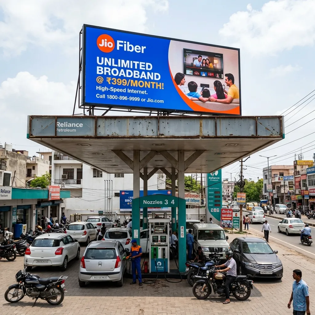 Petrol Pump Hoarding by AKS Publicity