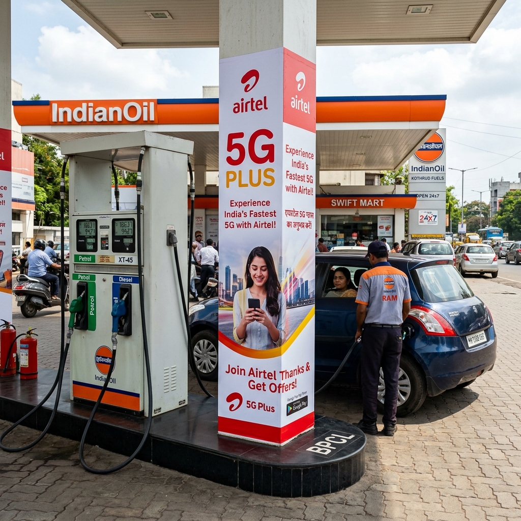 Petrol Pump Hoarding example 2 by AKS Publicity