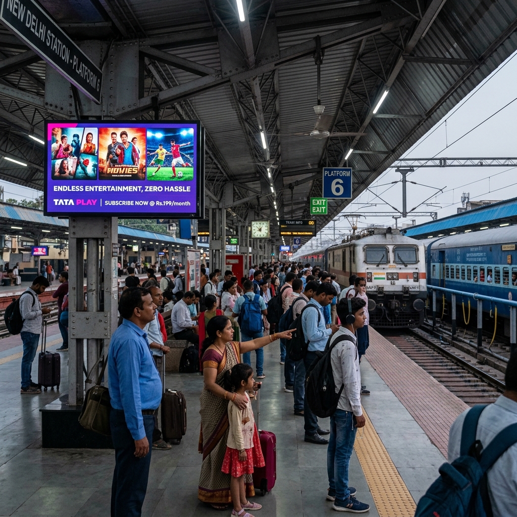 Railway Screen Advertising by AKS Publicity