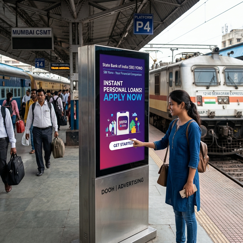 Railway Screen Advertising example 4 by AKS Publicity