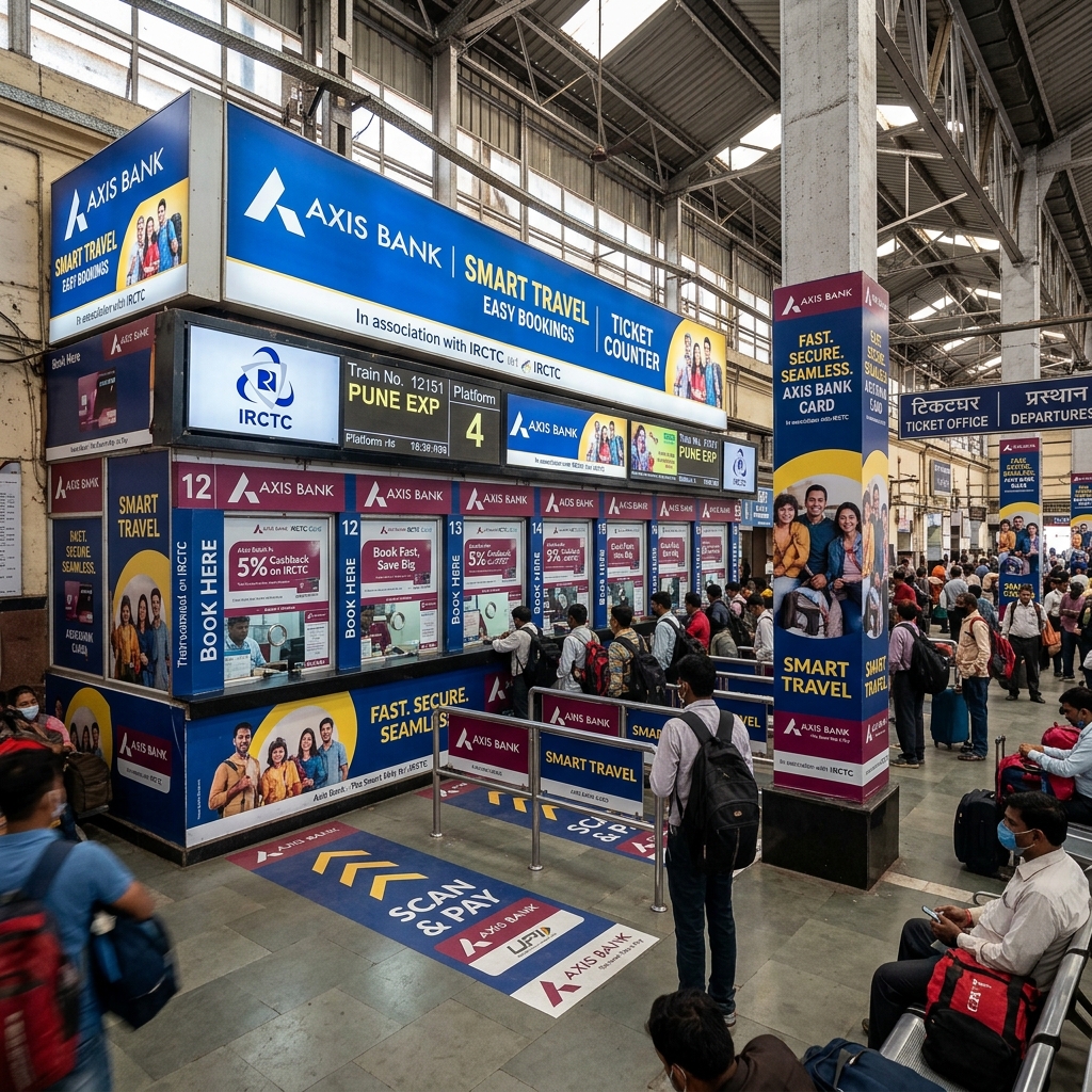 Railway Station Branding example 4 by AKS Publicity